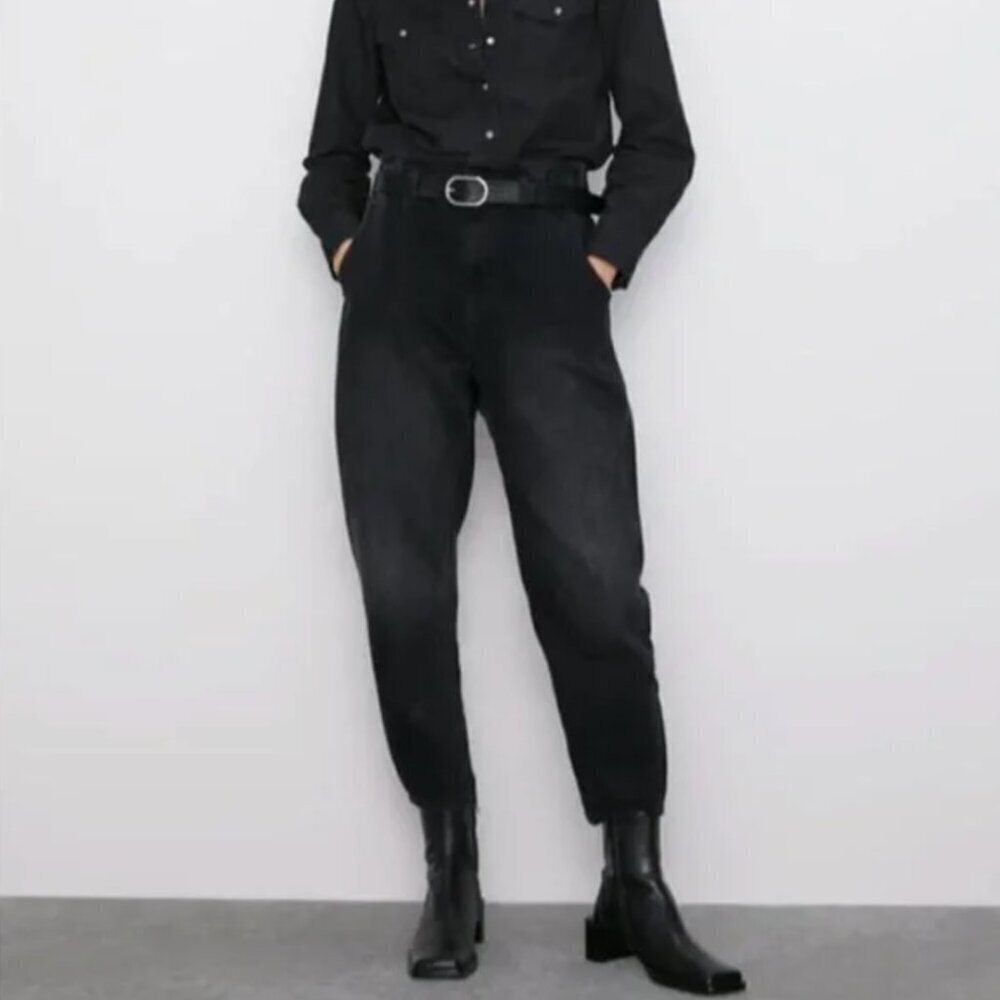 ZARA 1975 AUTHENTIC SLOUCHY JEANS Size 34(US 2) NEW WITH TAG!